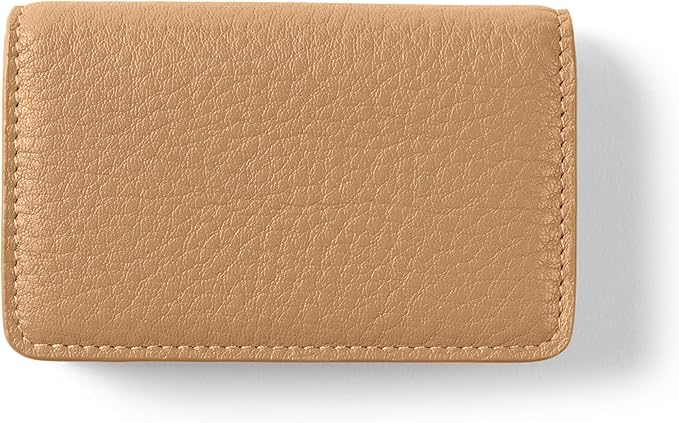 Leatherology Camel Full Grain Leather Business Card Case – Slim Professional by Leatherology
