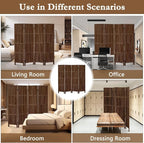 ALeesing 4 Panel Room Divider, 5.6Ft Wood Room Dividers and Folding Privacy - Image 6