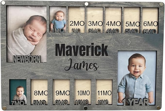 Newborn picture frame, Baby picture sign, Baby keepsake wall decor, Nursery by Unknown