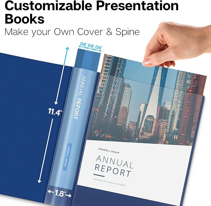 Dunwell Presentation Binder 24-Pocket, Displays 48 Pages, 8.5x11 Portfolio - Image 2