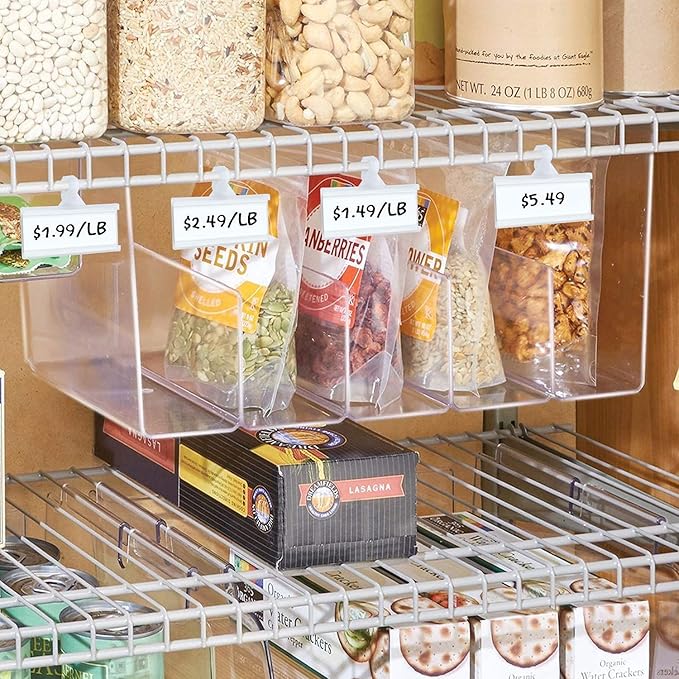 Plastic Wire Shelf Label Holder, Reusable Shelf Tags - Image 2