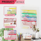 GDINDINFAN Hanging Wall File Organizer 6 Tier Wall Mounted File Holder Document - Image 4