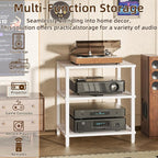 LELELINKY 3-Tier AV Media Player Stand Set of 2, Wooden TV Stand, Game Console - Image 5