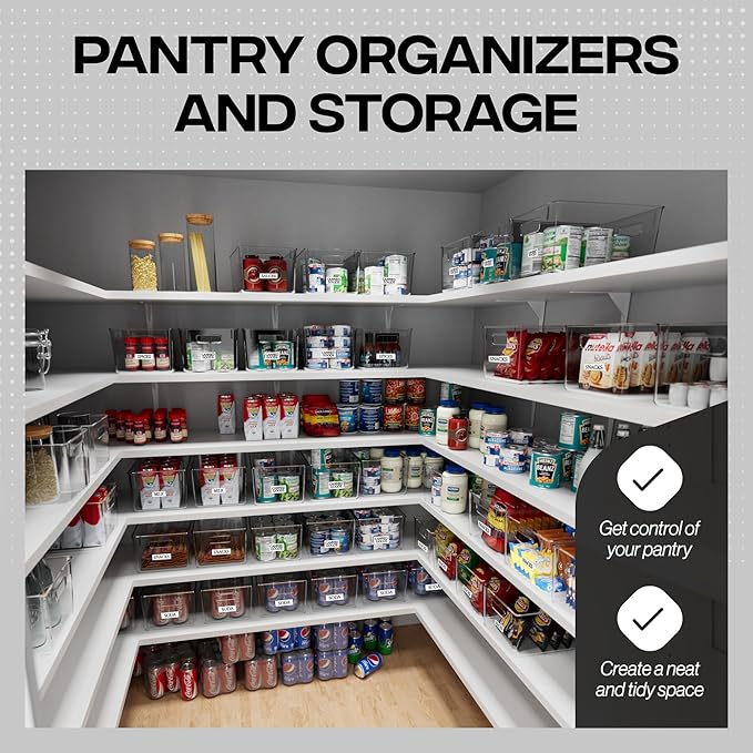 ClearSpace Clear Plastic Storage Bins – Pantry Organizers & Storage Containers - Image 2
