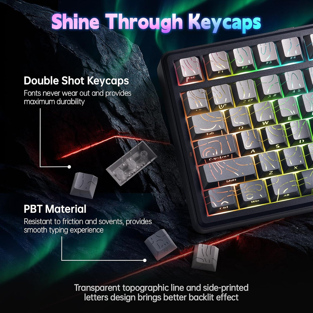 LEOBOG x Aula F75 MAX Wireless Gaming Keyboard w/Smart Display & Knob,75%...