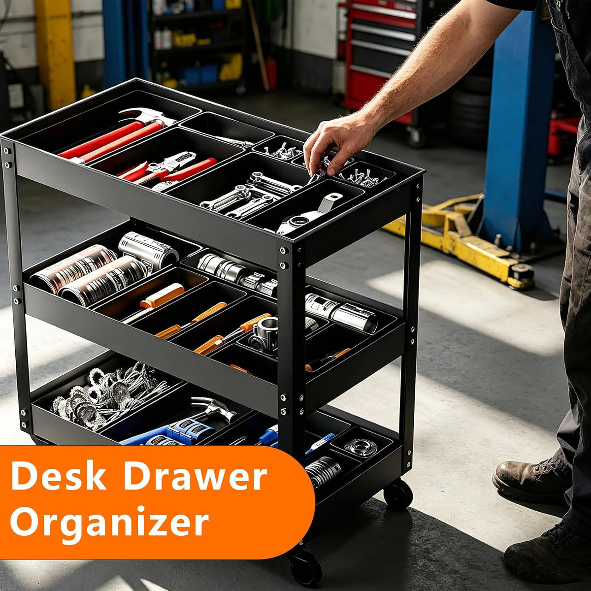 [UPGRADED 6 SIZE & 52 PCS] Tool Drawer Organizer Tray, Tool Box Organizer...