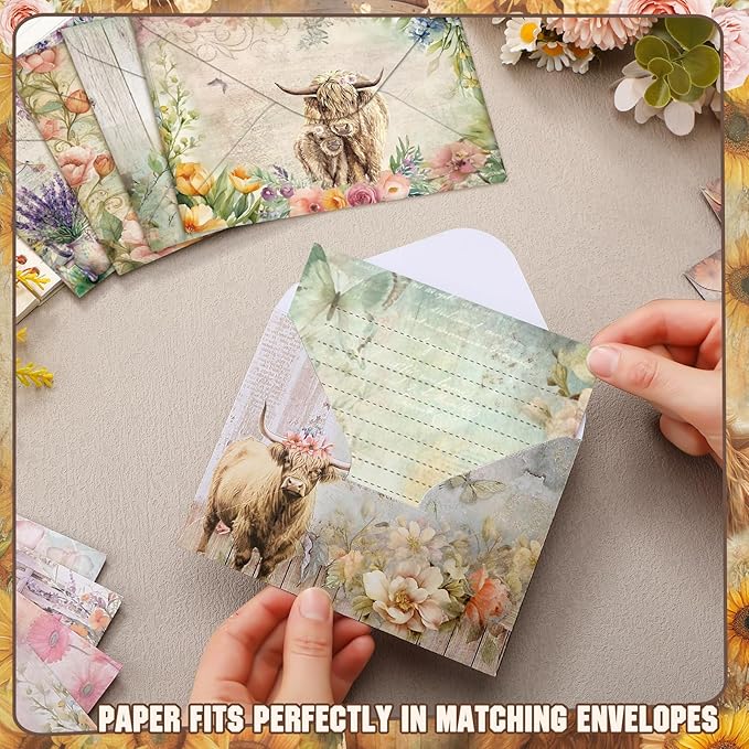 TaoBary 160 Pcs Stationery Paper Set 50 Double Sided Stationery Papers - Image 7