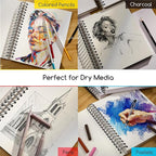 MEEDEN 9"x12" Sketchbook Paper Pad: 122lb/180gsm Spiral Bound Art Sketch Book - Image 7