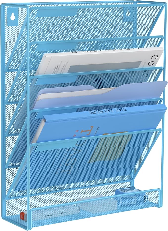 Kuntine.B 6-Tier Wall File Organizer Hanging File Organizer Cubicle Organizer by KuntineB