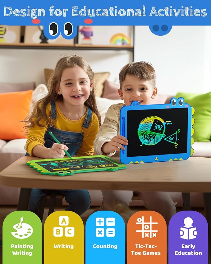 Kikapabi LCD Writing Tablet for Kids, 12 inch Dinosaur Doodle Board Toys Gifts - Image 6