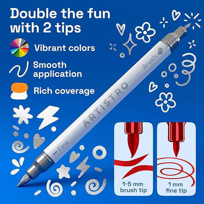 ARTISTRO 24 Metallic Acrylic Paint Markers - Image 4