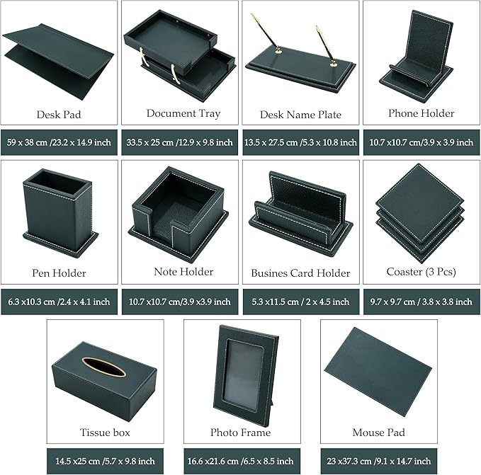 RitPin Desk Set, 11-Piece All-in-One – Executive Desk Accessories & Office - Image 3