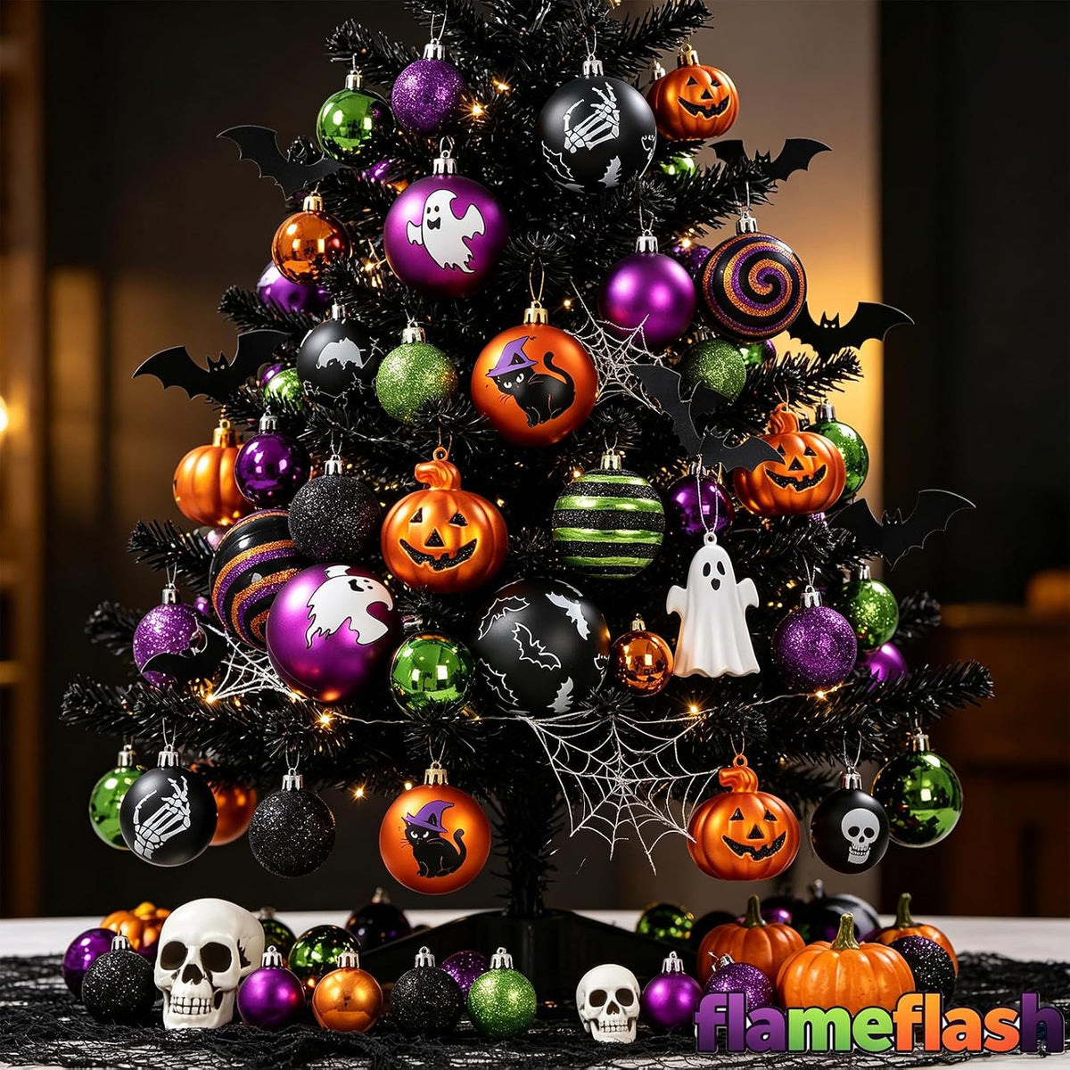 45ct Halloween Ornaments Tree Decorations 2.36" Shatterproof Set