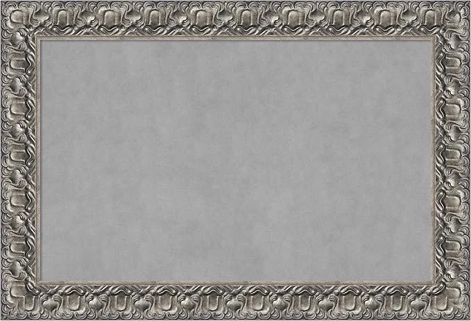 Amanti Art Silver Framed Magnetic Board 26x38 Large Vision Board by AmantiArt