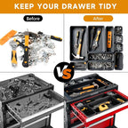 FLYVOLE Tool Box Organizer Tray, Toolbox Desk Drawer Organizer, Tool Box Tray - Image 4