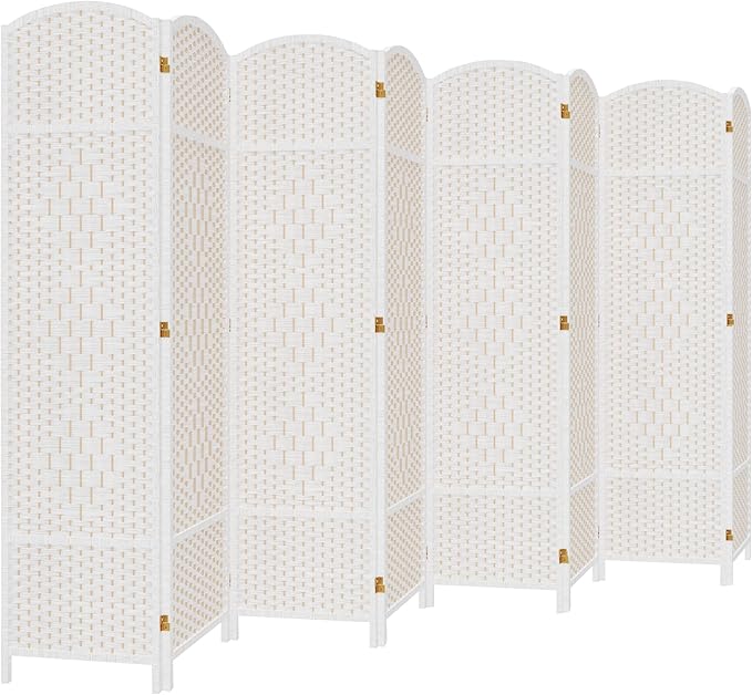DURASPACE 8 Panel Room Divider, 6ft Tall Folding Privacy Screen, 19.5" Wide by DURASPACE