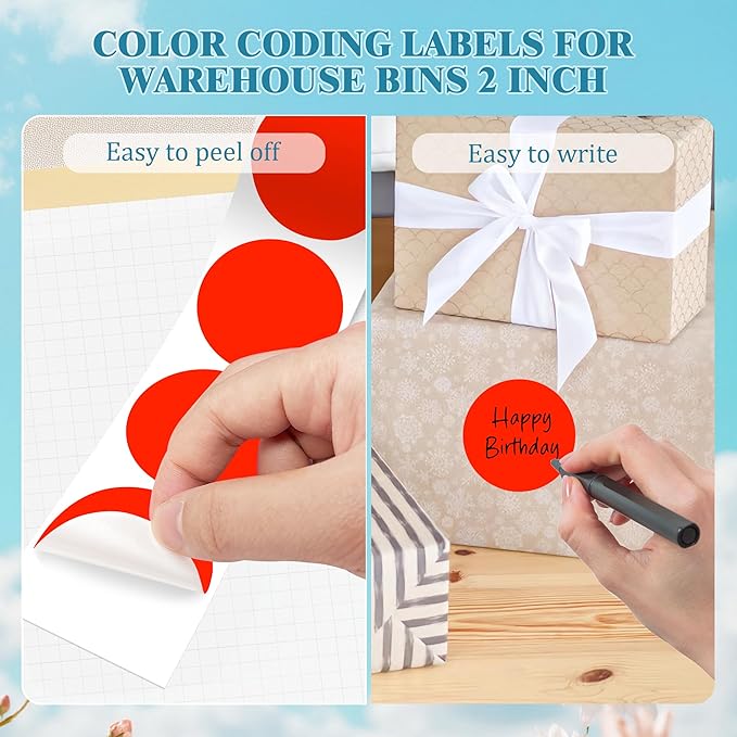 2 Inch Round Color Coding Labels - Image 4