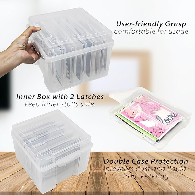 Find Scrapblooms 5×7 Photo Storage Box, Plastic photo keeper - Image 3