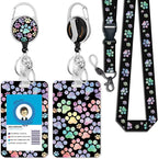 Puppy Dog Paw Lanyards for Id Badges, Cute Retractable ID Badge Holder by Giancomics