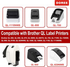 DOREE 10 Rolls DK-1201 Die-Cut Address Labels 1.14" x 3.5" 400 Labels/Roll | Replacement for Brother DK1201 29mm x 90mm Black on White Compatible with Brother QL-700/800/810W/820NWB/1100/1110NWB