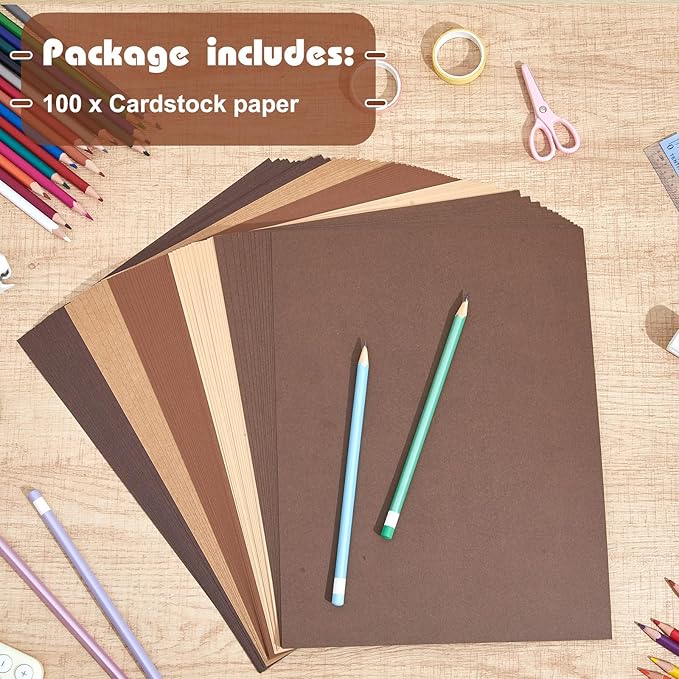Sinmoe 200 Sheets 5 Shades Cardstock Paper 8.5 x 11 Inches 180gsm Solid Core - Image 3