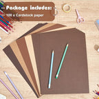Sinmoe 200 Sheets 5 Shades Cardstock Paper 8.5 x 11 Inches 180gsm Solid Core - Image 3