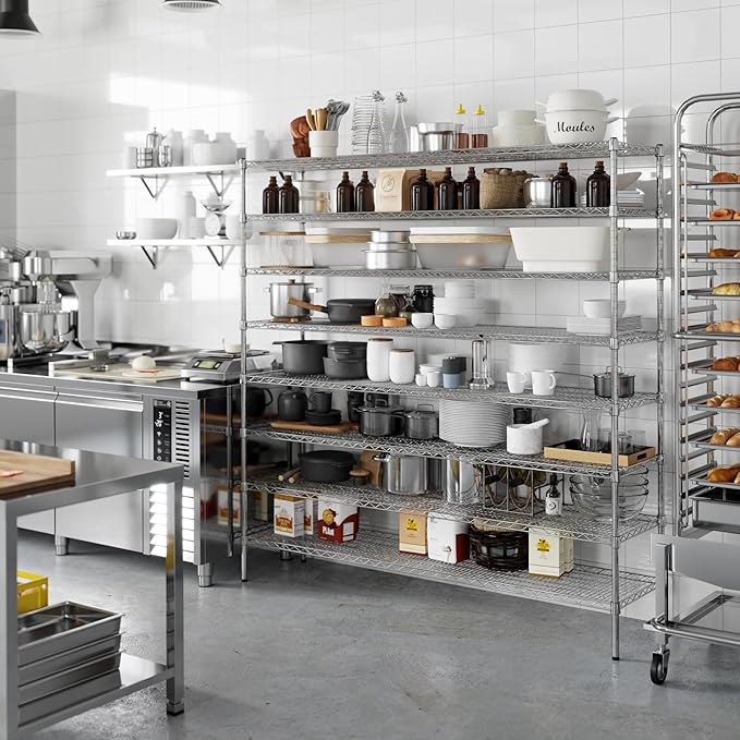Regal Altair 18" Deep x 72" Wide x 74" Height Wire Shelving Kit | 8-Tier | NSF - Image 4