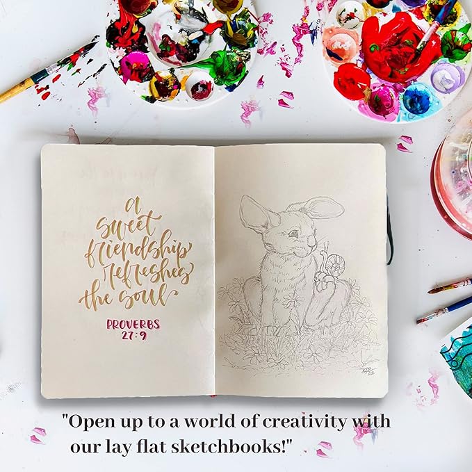 A5 Sketchbook, Lay Flat Softcover Sketch Book - Image 4