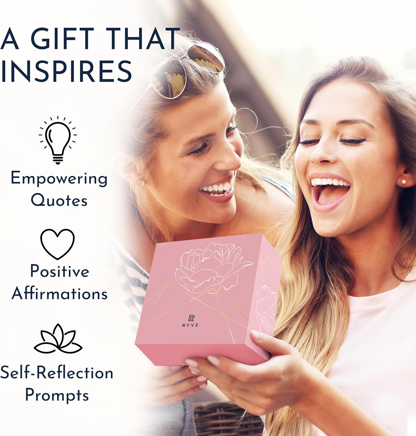 Pink Motivational Desk Flip Calendar with 366 Daily Affirmations for Women | Inspirational Perpetual Desk Calendar, Positive Affirmations & Quotes, Girl Boss Pink Office Decor, Reflection Prompts