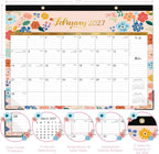 Calendar 2026-2027 - Desk Calendar 2026-2027 | 18-Month Desk/Wall Calendar, Jul. 2026 - Dec. 2027, 16.8" x 12", Desk calendar with Corner Protectors, Ruled Blocks