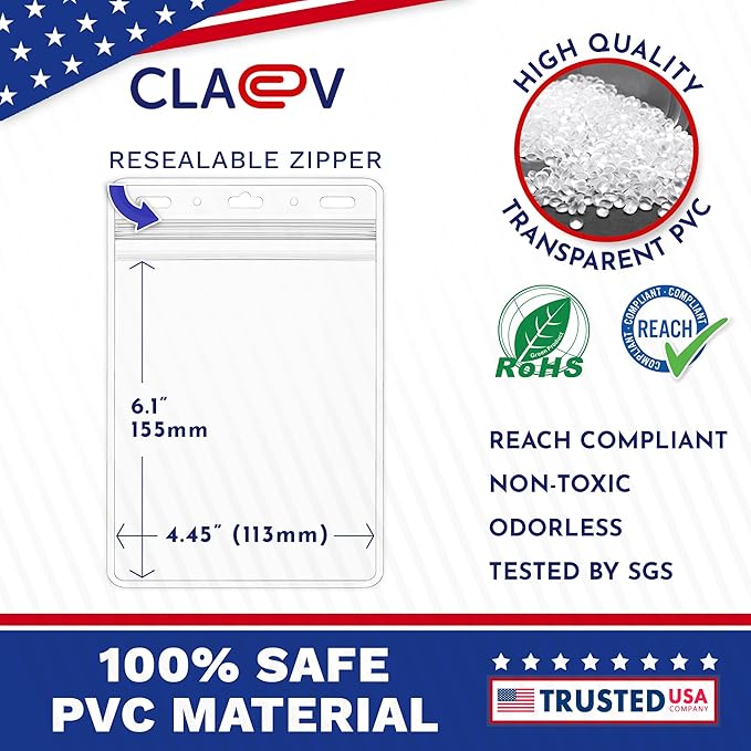 Claev Fast Seal Vertical 4x6 Passport & Card Holders, 100 Pack), Conferences - Image 3
