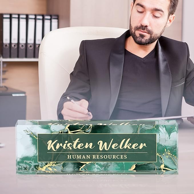 Personalized Name Plate for Desk Custom Acrylic Desk Name Plate Custom Employee - Image 4