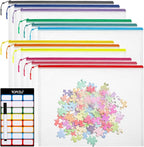 YOPCDJ 12pcs Mesh Zipper Pouch Bags, Extra Large A3 Puzzle Bag by YOPCDJ