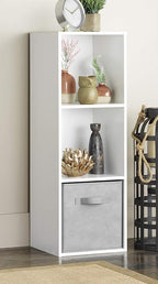 Whitmor 3 Cube Storage Organizer, 3 Tier Stackable MDF Wood Bookcase, Open - Image 2