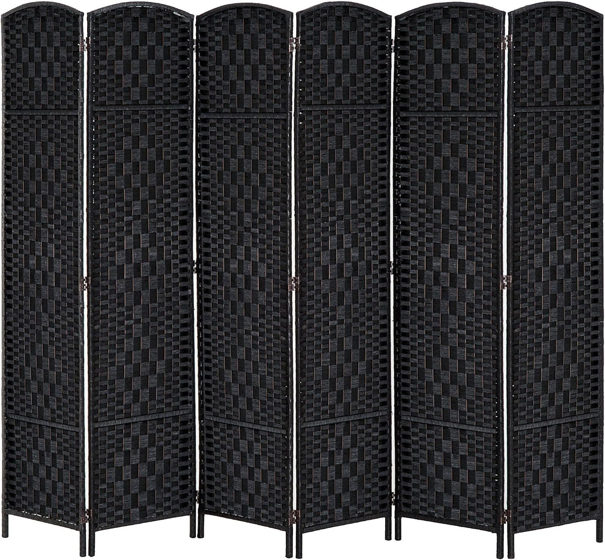 HOMCOM Room Divider, 6 Panel Folding Privacy Screen, 6FT Tall Portable Wicker