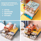 DETEIN 2PACK Stackable Desktop Storage Organizer Plastic Desk Organizer - Image 6