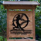 Personalized Softball Metal Sign Custom Player Softball Name Sign Girls Room - Image 8
