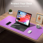 Aothia Leather Desk Pad Protector, Mouse Pad, Office Desk Mat, Non-Slip PU - Image 3