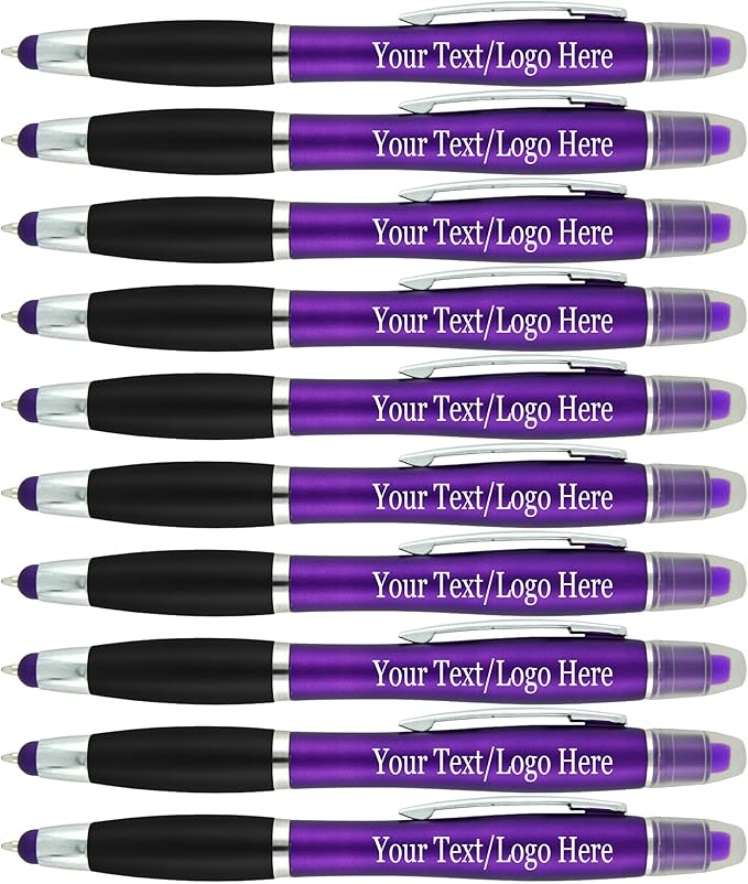 SyPen Personalized Pens with Gel Highlighter and Stylus -200 Pack Bulk-Free by Sypen