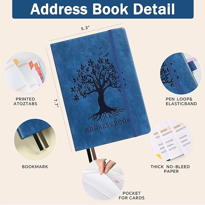ZXHQ Address Book with Colorful Alphabetical Tabs - Image 3