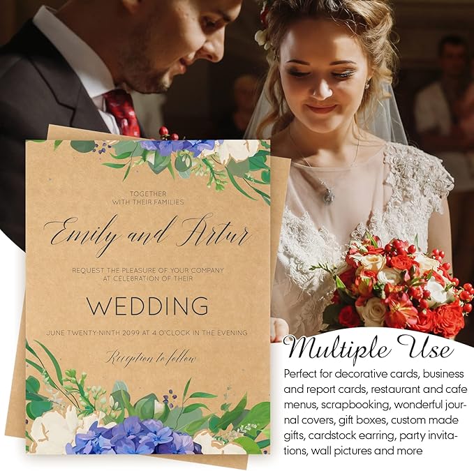 Fainne 200 Sheets 8.5 x 11 Inches Card stock Thick Paper Heavyweight Card Stock - Image 4