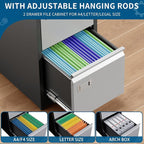 PEUKC 4 Drawer File Cabinet, Vertical Filing Cabinets - Image 4