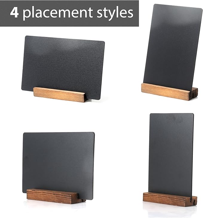 JDEA Desktop Chalkboard Sign Double-Sided Chalkboard - Image 2