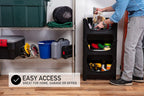 mighty tuff jumbo stackable storage bins, pack of, side view