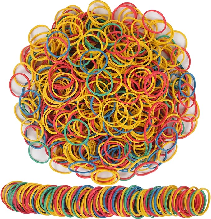 Rubber Bands Size#10 Elastic Rubber Band Multicolor 750pcs small Rubber Bands by Hsnohsn
