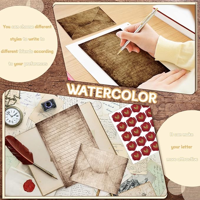 TaoBary 160 Pcs Stationery Paper Set 50 Double Sided Stationery Papers - Image 6