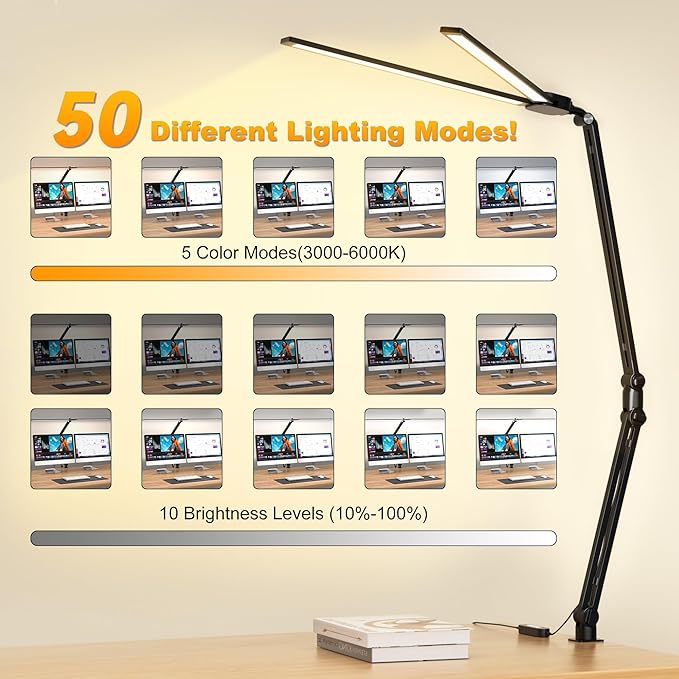 LED Desk Lamp for Office Home, 31.5" Architect Desk Light - Image 2