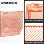 EASEPRES 5 Pocket Mesh Hanging Wall File Organizer, Wall Mounted Mail Paper - Image 4