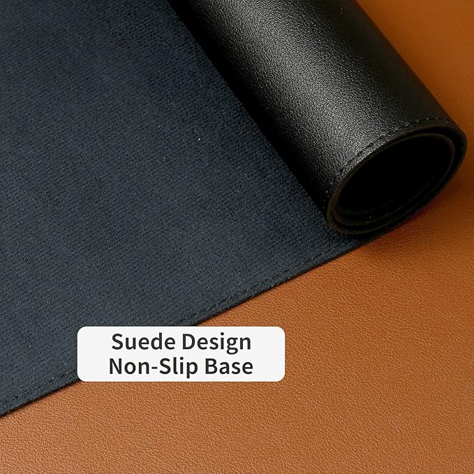 Leather Desk Pad, Wolaile 36x17 inch Large Mouse Pad, Waterproof Non-Slip - Image 9