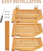 RoyalHouse Bamboo 3-Tier Corner Shelf Organizer - Image 5